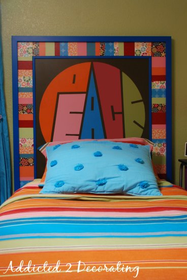 Painted and Decoupaged Headboard
