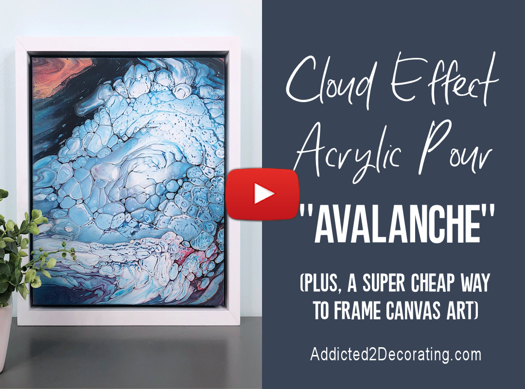 cloud effect acrylic pour - avalanche