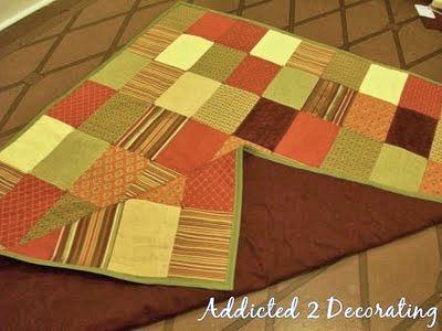 Simple Quilted Patchwork Throw
