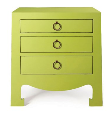 Bungalow 5 Jacqui 3-drawer side table in green
